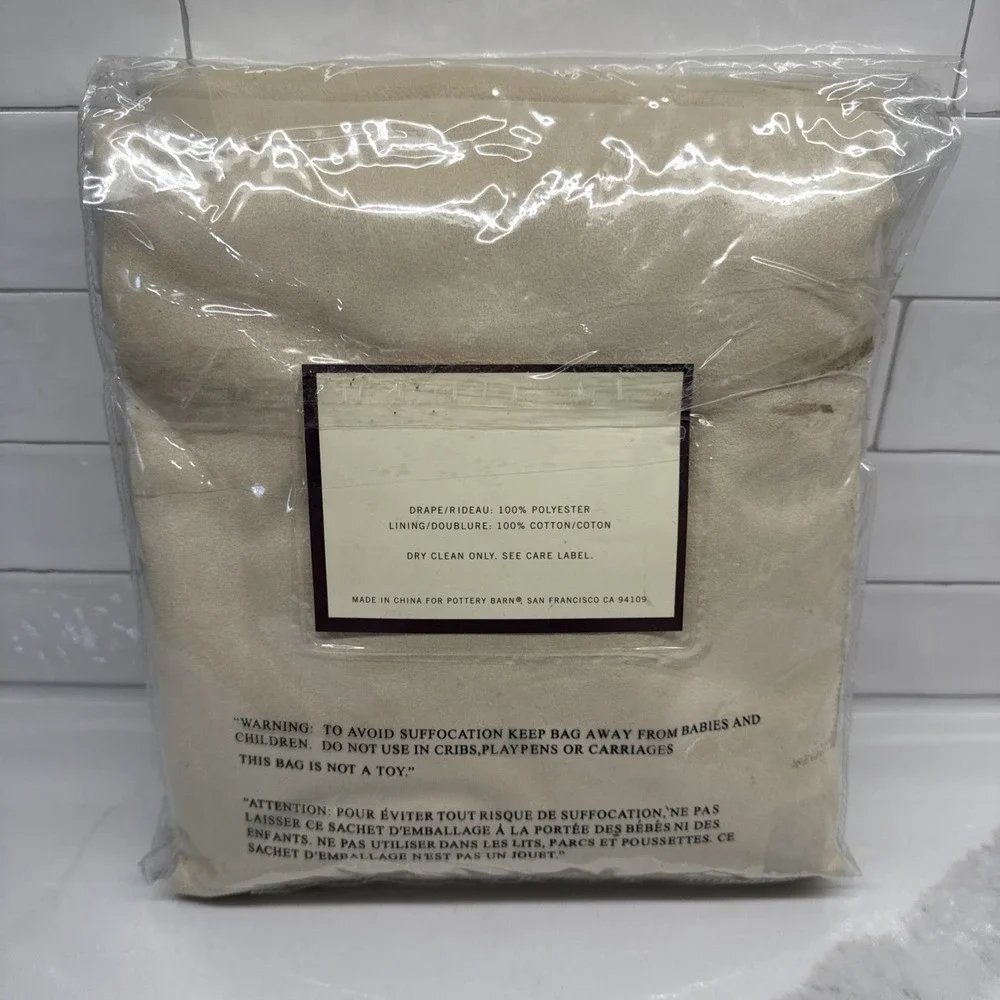 (1) Pottery Barn FINN Suede Drape Rideau 50 x 84 127 X 213 CM Fast Shipping